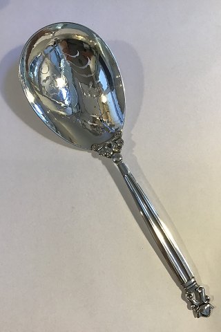 Georg Jensen Sterling Silver Acorn Berry Spoon, Large No 182