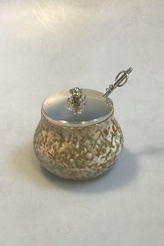 Bode Willumsen Hans Hansen Jam Jar Sterling Silver Lid and Spoon.