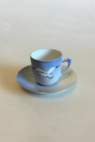 Bing and Grondahl Seagull with Gold Mocca Cup and Saucer No. 106 / 461