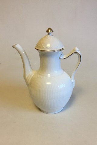 Royal Copenhagen Tradition White Half Lace w. Gold Coffee pot No 519