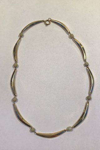 Danish 14K Gold Necklace with Pearls