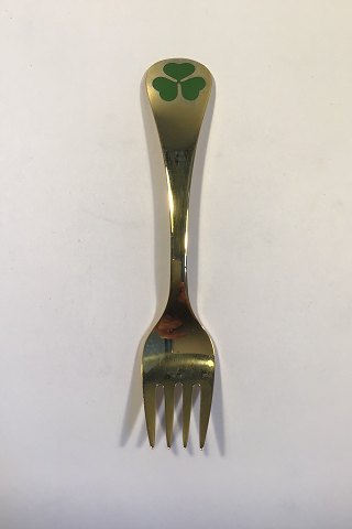 Georg Jensen Annual Fork 1979  Gilded Sterling Silve