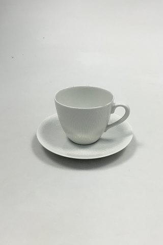 Royal Copenhagen Salto White Dinnerware Coffee Cup and Saucer