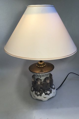 Royal Copenhagen Art Nouveau Table Lamp Monkey-motif No 796/377