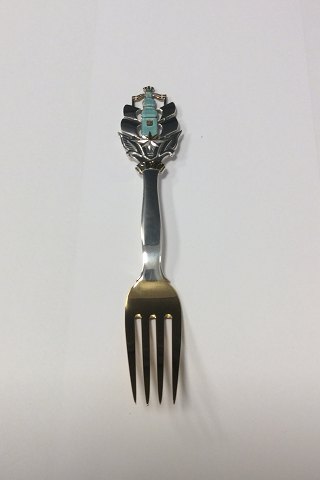 A. Michelsen Christmas Fork 1930. Gilded Sterling Silver