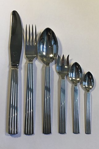 Georg Jensen Sterling Silver Bernadotte Flatware Set 12 People (72 pcs)