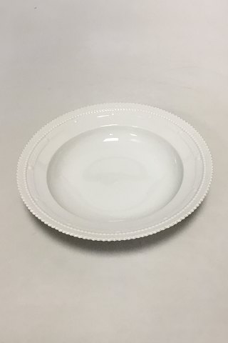 Royal Copenhagen White Flora Danica Pearl Pattern Deep Plate No 3545