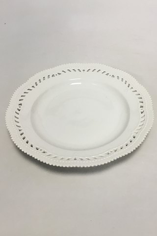 Royal Copenhagen White Flora Danica Pearl Pattern Charger plate with pierced 
border No. 20/3574