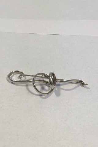 Georg Jensen Sterling Silver Brooch Forget-Me-Knot Torun No 384