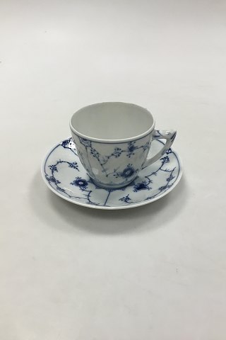 Bing & Grondahl Blue Traditional Blue Fluted Coffee Cup and Saucer No 305/102