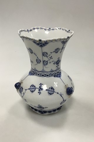 Royal Copenhagen Blue Fluted Full Lace Vase with snails No 1197