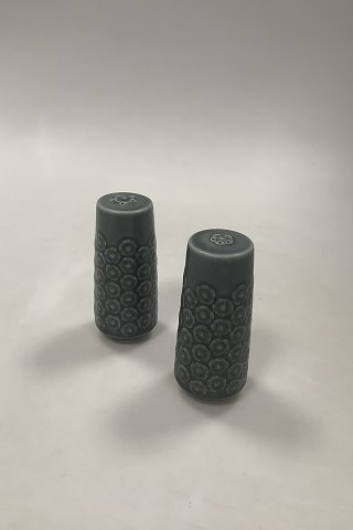 Bing and Grøndahl / Kronjyden Green Azur Salt and Pepper Set