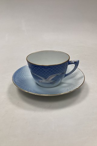 Bing og Grøndahl Seagull with Gold Morning Cup and Saucer No 103