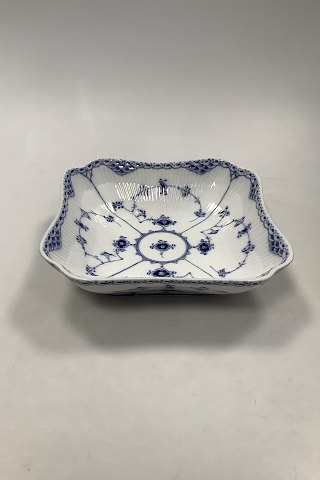 Royal Copenhagen Blue Fluted Half Lace Square Bowl No 708