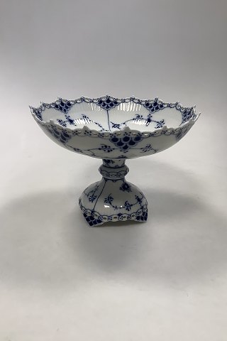 Royal Copenhagen Blue Fluted Full Lace Cake Bowl on Foot No 1020