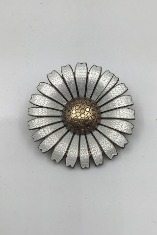 A. Michelsen Gilt Sterling Silver Marguerit(Daisy) Brooch (Guilloche)