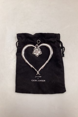 Georg Jensen Johanne Christmas Ornament - Large Heart silver 2010