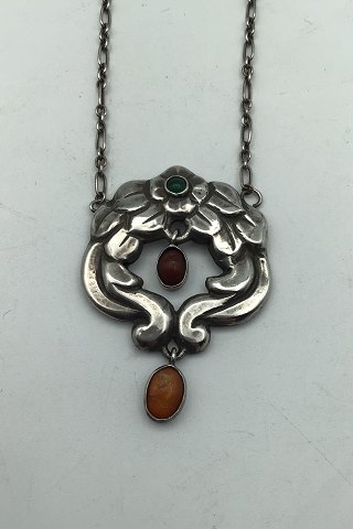 C.L. Severin Sørensen Silver Necklace (Amber)