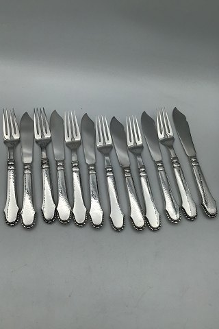 Svend Toxværd Silver Christiansborg Fish Flatware Set 6 people (12 pcs)