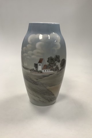 Bing and Grondahl Art Nouveau Vase Landscape No 8792/243