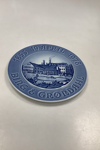 Bing and Grondahl 125th Jubilee Commemorative Plate from 1978