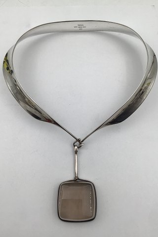 Georg Jensen Sterling Silver Torun Neck Ring No. 160 and Torun Pendant (No. 132)