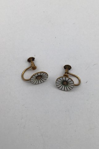 Anton Michelsen Gilt Sterling Silver Marguerit Daisy Earrings