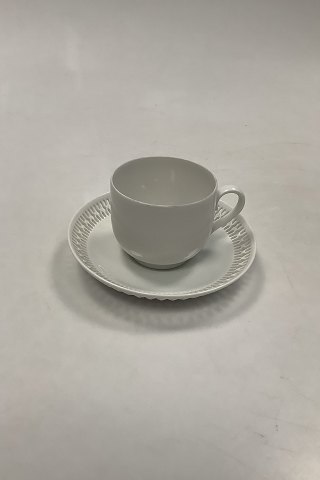 Bing and Grøndahl Haga White Lattice Pierced Edge Coffee Cup No 305