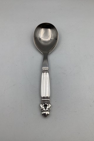 Georg Jensen Sterling Silver / Steel Acorn Serving Spoon No. 133A