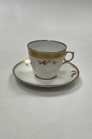 Royal Copenhagen Golden Basket Coffee Cup and Saucer No 9069