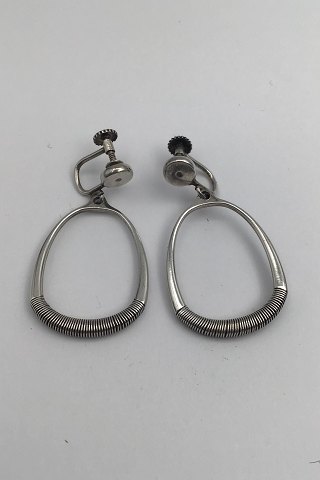 Georg Jensen Sterling Silver Earrings (Screws) No. 124 Sigvard Bernadotte