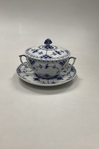 Royal Copenhagen Blue Fluted Half Lace Bouillon Cup and saucer no 764