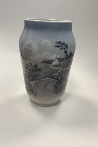 Royal Copenhagen Vase No. 2776/1217 with Landscape and birds