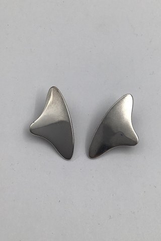 Hans Hansen Sterling Silver Ear Rings (Clips) (No. 429) Bent Gabrielsen