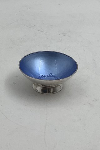 Volmer Bahner Sterling Silver Salt dish Blue Enamel