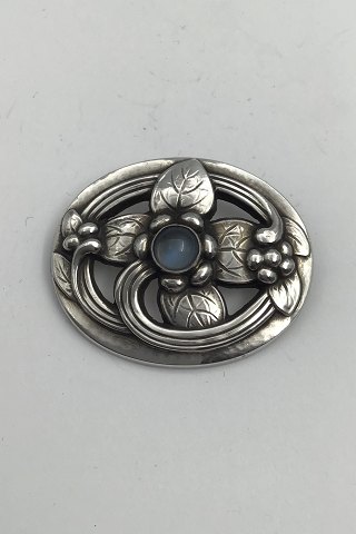 Georg Jensen Sterling Silver Brooch No. 138 (Moonstone)