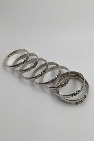 Jakob Skaarup Silver Napkin Ring Set (8)