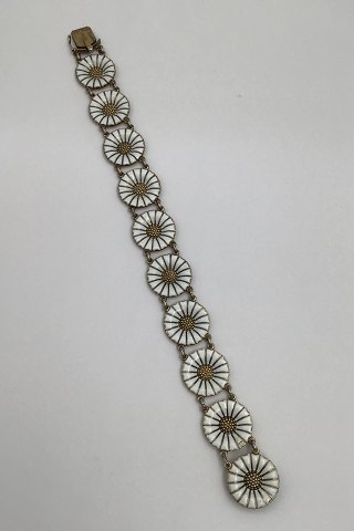 Georg Jensen Sterling Silver Gilded Marguerit (Daisy) Bracelet