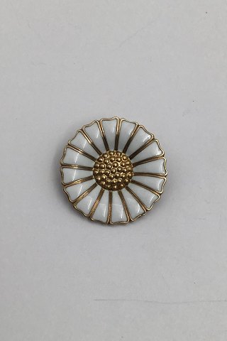 Georg Jensen Sterling Silver Gilded Marguerit (Daisy) Brooch