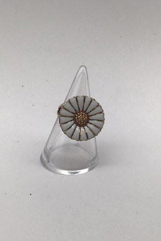 Georg Jensen Sterling Silver Gilded Marguerit Daisy Ring