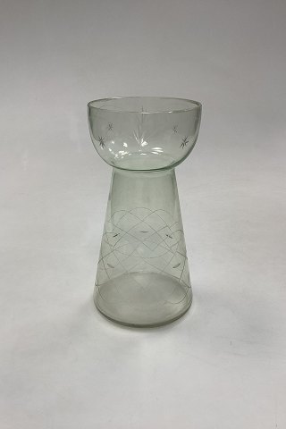 Clear Hyacinth Glass with grindings Holmegaard / Kastrup / Fyens Glass Works