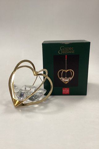 Holmegaard Golden Christmas Tealight Holder - Heart 2005