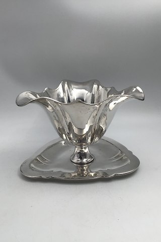 Danish Silver Triangular Sauceboat