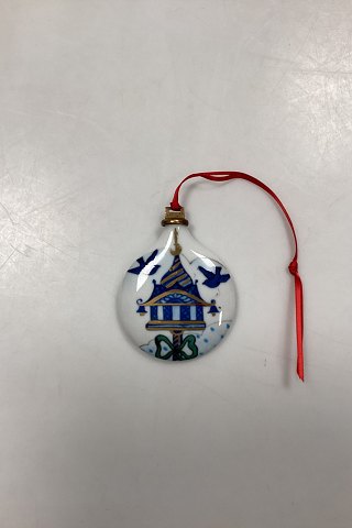 Royal Copenhagen Porcelain Drop Ornament - Jingle Bells 1988