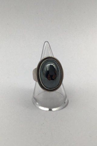 Georg Jensen Sterling Sølv Ring No. 46A Hæmatit Måler Ring Str. 52 (US 6) Vægt 
12.67 gr (0.45 oz)