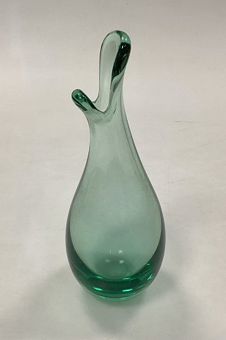 Holmegaard Duckling / Beak Vase of green glas