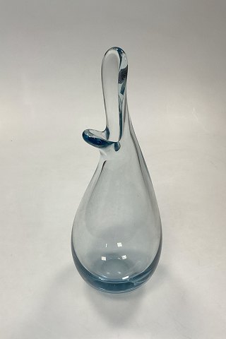 Holmegaard Duckling / Beak Vase of clear/aqua colored glass