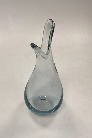 Holmegaard Duckling / Beak Vase of clear/aqua colored glass