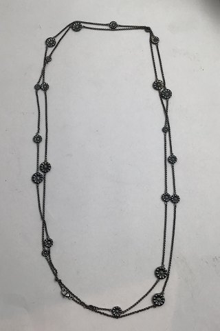 Georg Jensen Sterling Silver Necklace Daisy Sautoir