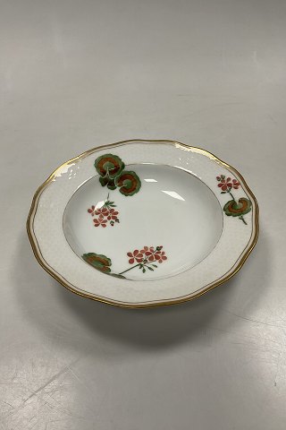 Royal Copenhagen Art Nouveau Pattern No. 225 Geranium Small Deep Plate No. 2026